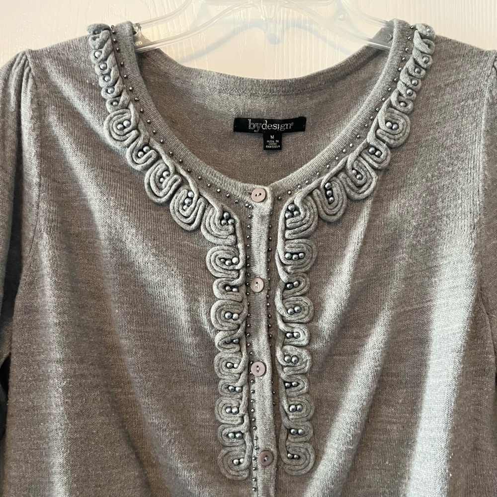 By Design Gray Button-Down Cardigan - Picture 2 of 8